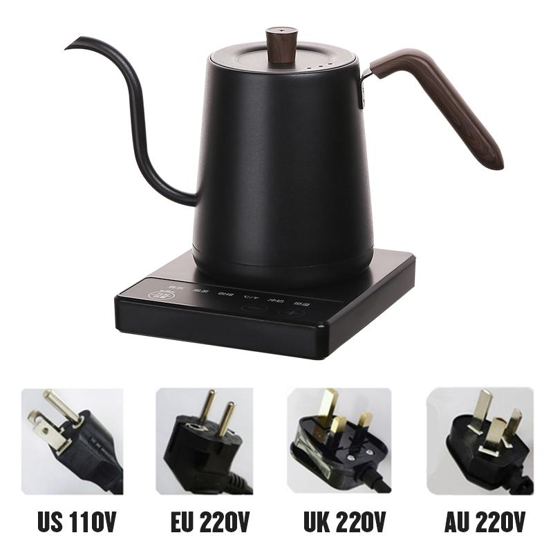 110V/220V Electric Kettle Gooseneck Jug Hand Brew Coffee Pot Thermo Pot Slender Mouth Pots Smart Kettle Teapot 1000W Decor