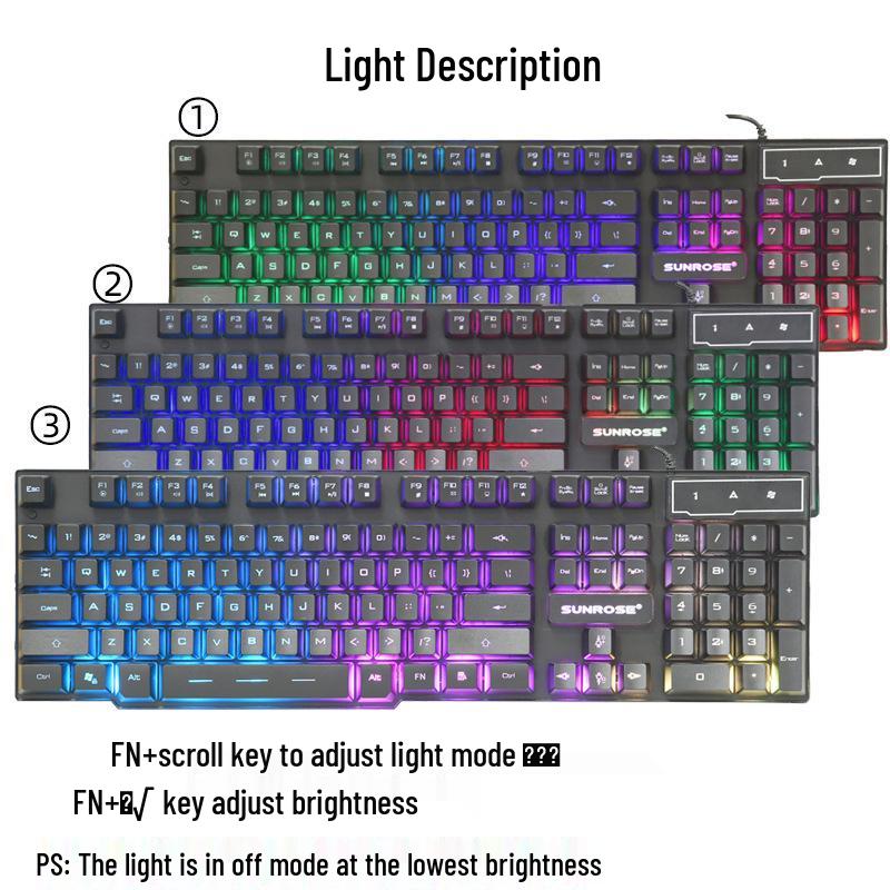104-Key Illuminated Russian-English Mechanical Keyboard