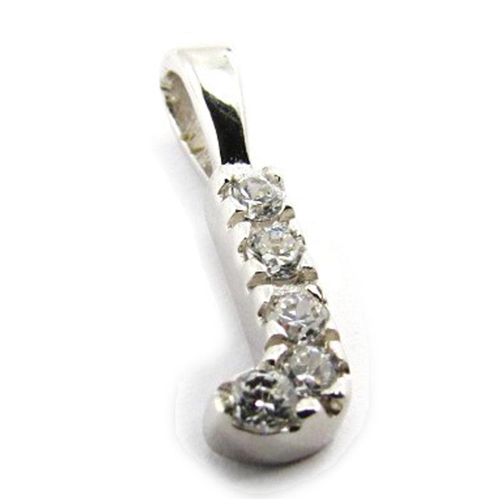 

Les Trésors De Lily [J5295] — Подвеска в форме буквы J из белого золота