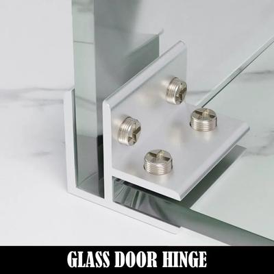 Abrazadera de bisagra de puerta de vidrio de ángulo recto tipo LT, Clip de espejo, soporte de estante, combinación de escaparate, conexión de vidrio de 6-12mm, 2 uds.