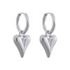 Charm Fashion Heart Stud Earrings for Women Luxury Gold Color Stainless Steel Korea Earring Jewelry Accessory Gift Colorfast