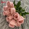 Realistic Rose Silk Buds 9 Stems Artificial Flowers Home Decor Props Photography