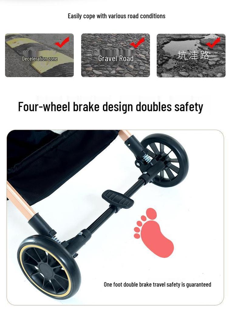 Lightweight Pet Stroller: Foldable, Detachable for Small Dogs & Cats - Ideal for Outdoor Use