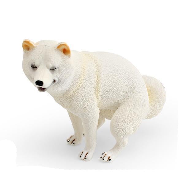Nekogamiyama Shiba Inu Struggling in That Animal Interior Model Pose, Dog, Figure, Model, Miniature, Ornament, Decor, Collector's (White)