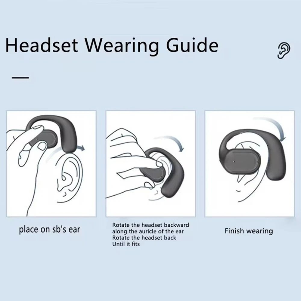 HiFi Sound Bluetooth Earphones Ear Hook Design Single Music Earbuds TWS Headsets  Sport Activities