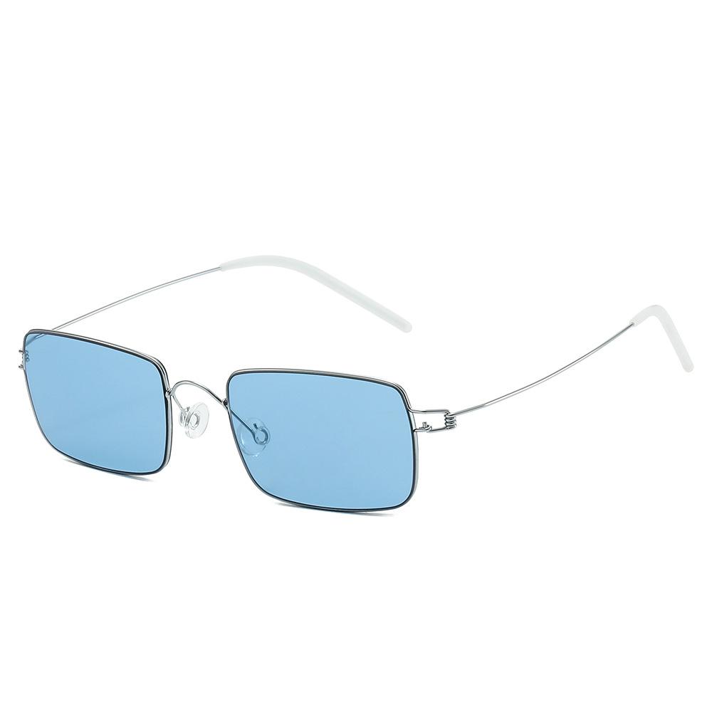 Fashion Small Square Sunglasses for Women and Men Metal Frame Shades Vintage Trendy Driving Sun Glasses Outdoor Travel Eyewear