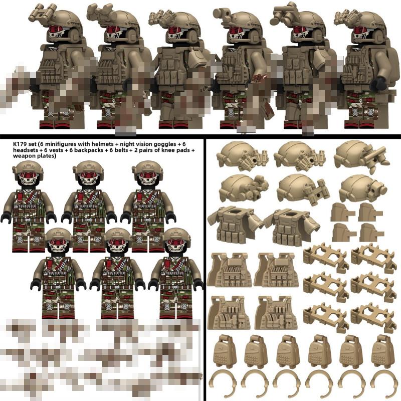 Ghost Weapons Military Specia Force Soldier Swat Tactical Toys Parts