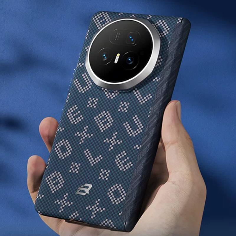 Blueo Carbon Fibre Case For Honor Magic V5 Kevlar Wireless Charging Back Cover Case for HONOR MAGIC V5