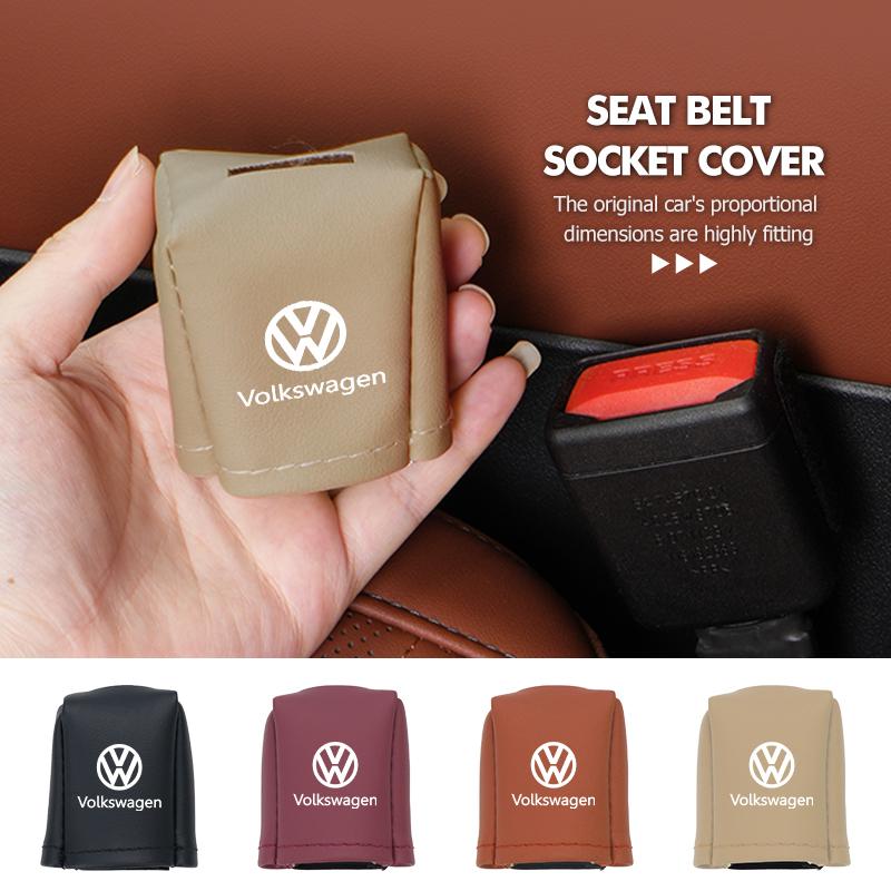 For Volkswagen VW Universal Car Front Seat Belt Buckle Protect Cover Anti Scratch Passat Golf 4 5 6 Tiguan Polo Scirocco Jetta QR9