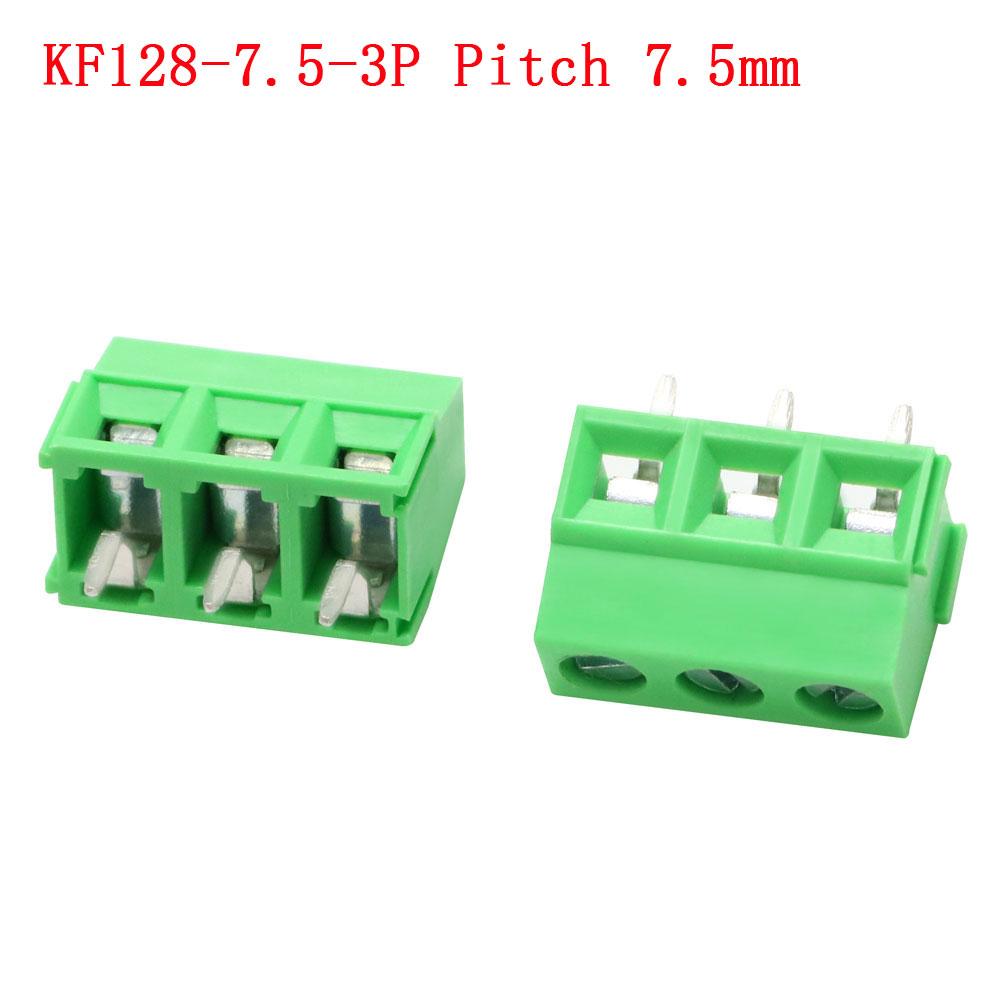 KF103/126/128/301/350/396-2pinový/3pinový rozteč 2,54/3,5/3,81/3,96/5,0/7,5 mm bloková spojovací svorkovnice šroubového typu PCB šroubová svorkovnice