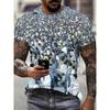 Herren 3D Dichter Königspinguin Kolonie Druck T-Shirt Rundhals Kurzarm Antarktisches Tier Lässiges Sommer Tee Top