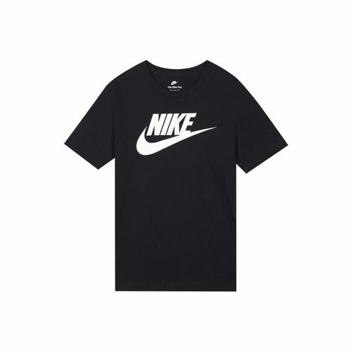 Nike Men s Black T-Shirt with Large Letter Logo Print and Crew Neck L чёрный