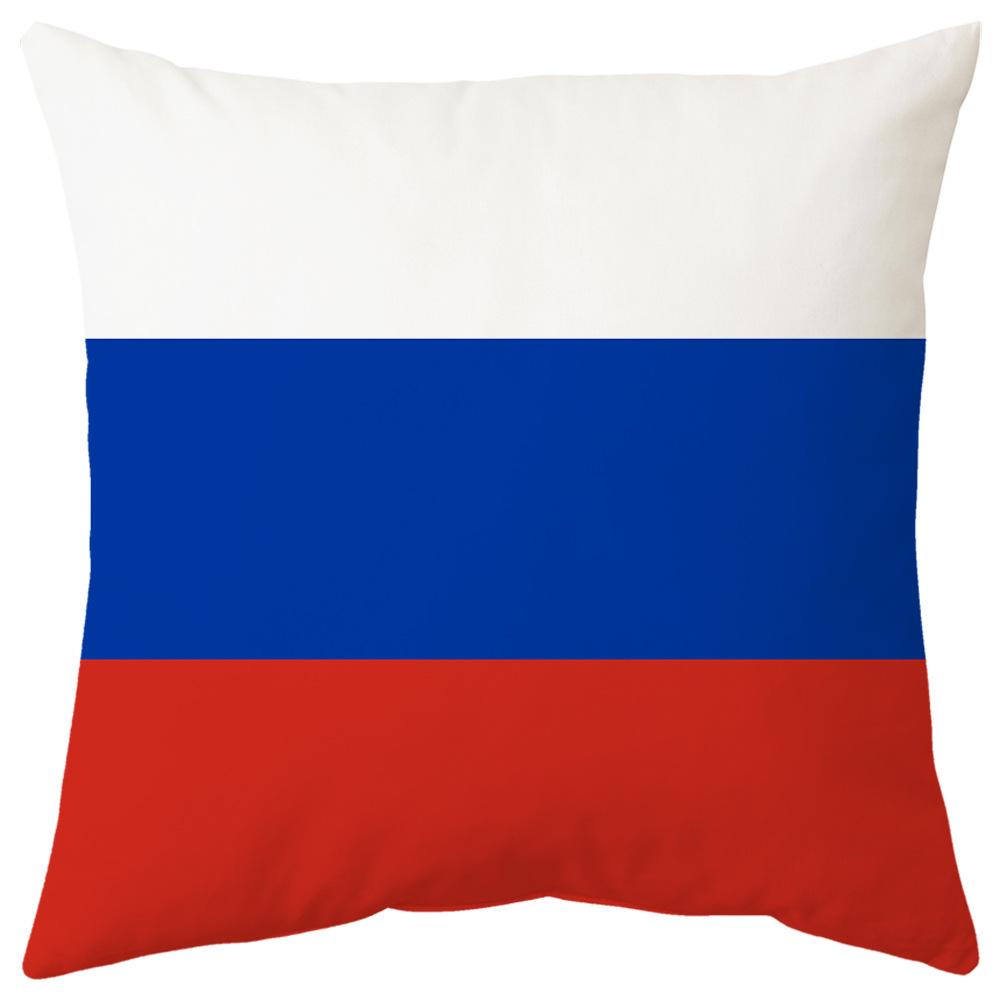World Cup Pillow Flag National Pattern Printed Pillow Cover Seat Cushion Bedside Cushion Holiday Gift