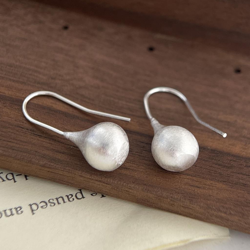 925 Sterling Silver Vintage Earrings For Women Simple Shinning Ball Earring Jewelry Prevent Allergy Party Accessories Gift