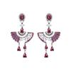 Light Luxury Heavy Industry High-end Earrings New Chinese Style Retro Folding Fan Shape Water Drop S925 Silver Needle Zircon Earrings 2026