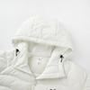 Adidas FW24 Lightweight Hooded Down Jacket Outdoor Training Windproof Warm Short Unisex Jackets Han-Jade-White JW1681