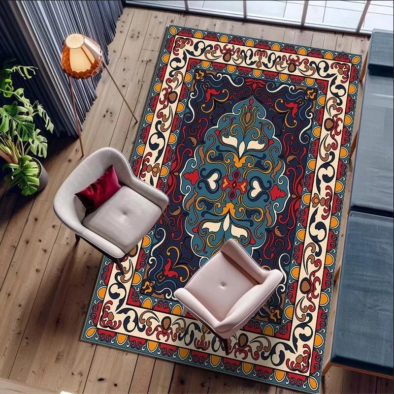 Vintage Home Carpet Bohemian Style Absorbent and Non-slip Rug Suitable for Both Indoor and Outdoor Use Home Decoration Mat