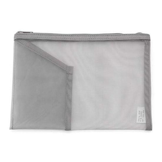 Muji Nylon Mesh CaseWith Pocket Gray B6 Size NDC18A0S Fashion