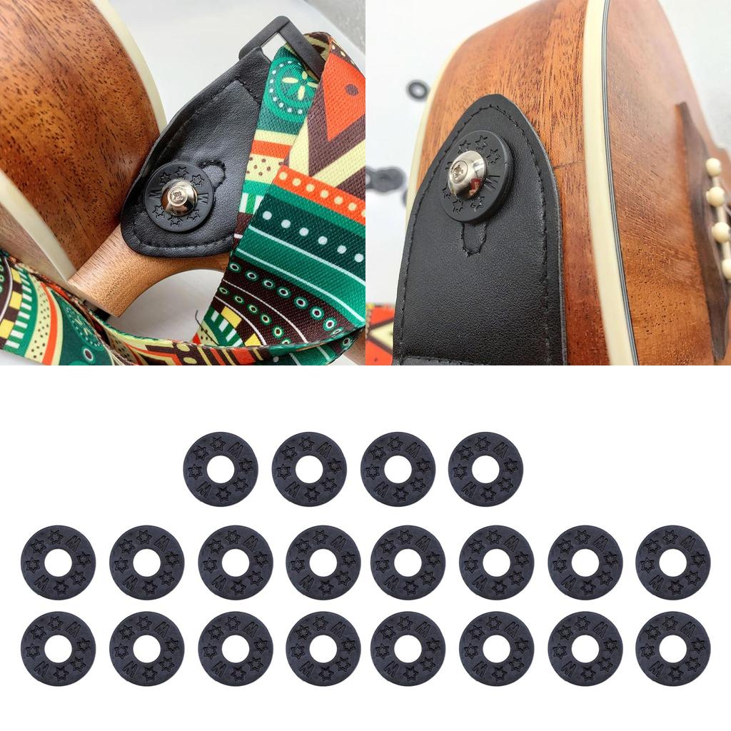 20Pcs Electric Guitar Strap Locks Blocks Guitar Safety Lock Protector Blocks for Bass Ukulele Acoustic Guitar Part