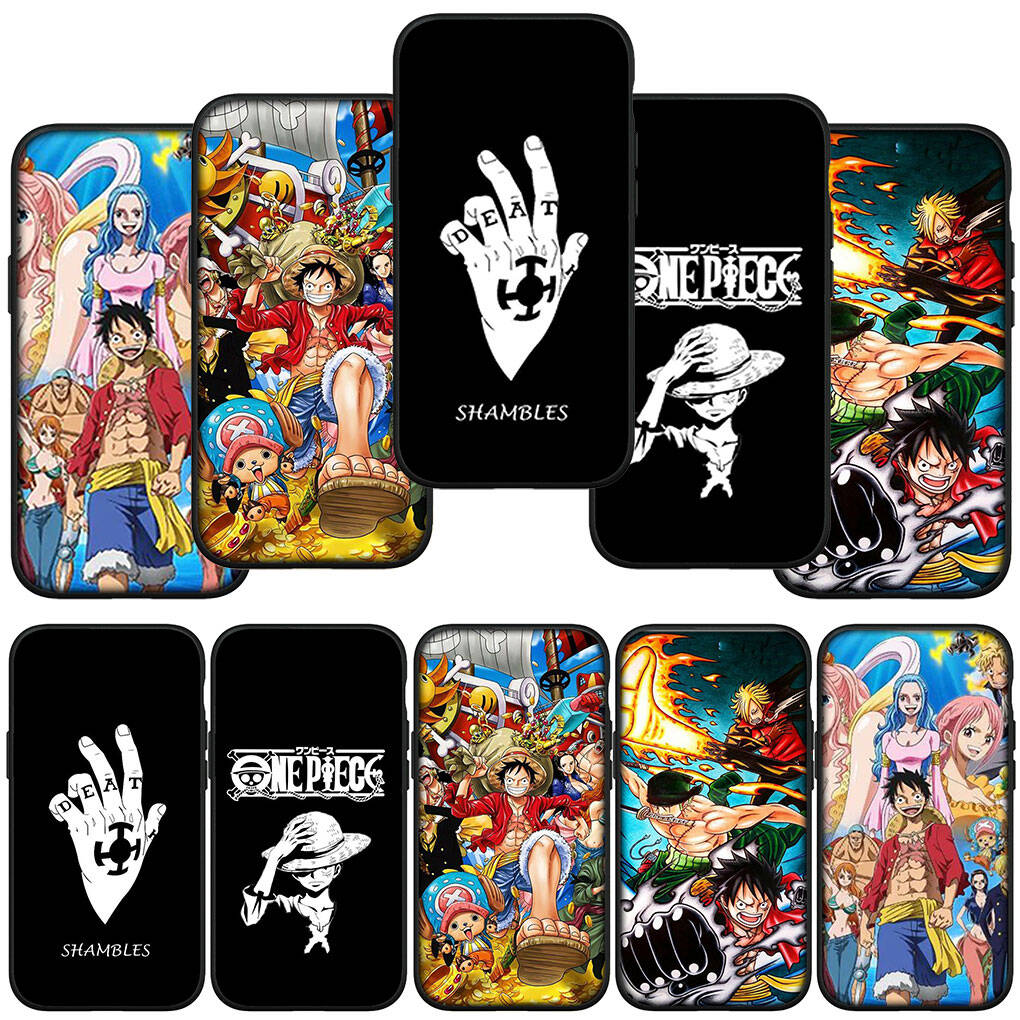 Phone Case for iPhone 17 15 16 Plus XR Redmi Note 14 12 11 13 Pro Max Huawei P30 P20 Lite OPPO A60 A40 A80 A18 A16 A54 Cartoon Luffy One Piece Cover