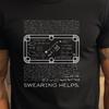 Swearing Helps Billiards T Shirt Math Equations Pool Player Vintage Washed Top For Everyday Wear Breathable Stretched Homme