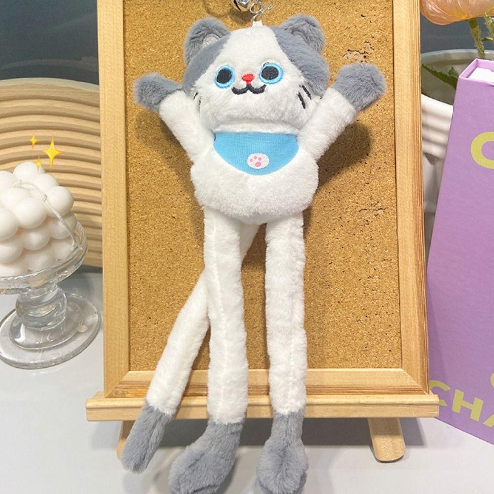 Stuffing Plush Cat Pendant Soft Animal Keychain Cat Plush Doll Keychain  Girl Birthday Gift