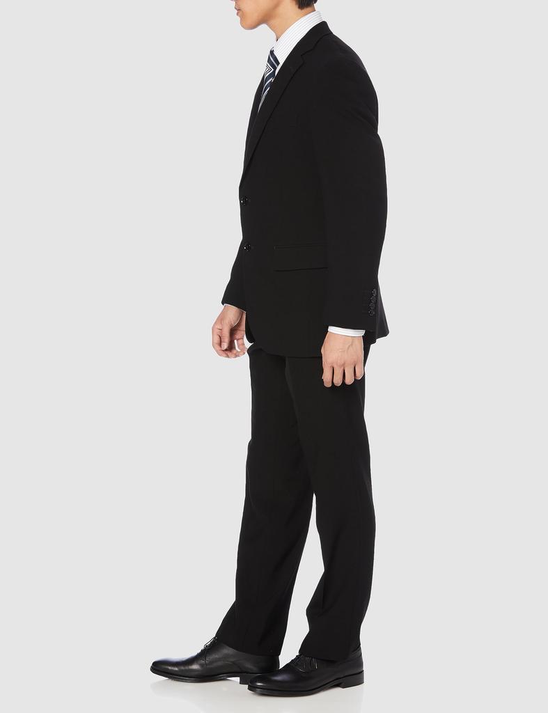 Takakyu Ultra Black Formal Waist Made in Product 110013423100210 Men's Suit, 2-Way Stretch, Adjuster, Water-Repellent, Anti-Static, Japan, 100% Wool,