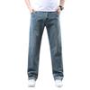 Summer New Style Young Men's Casual Jeans Men's Loose Straight Light Business Cotton Soft Stretch Denim Long Pants