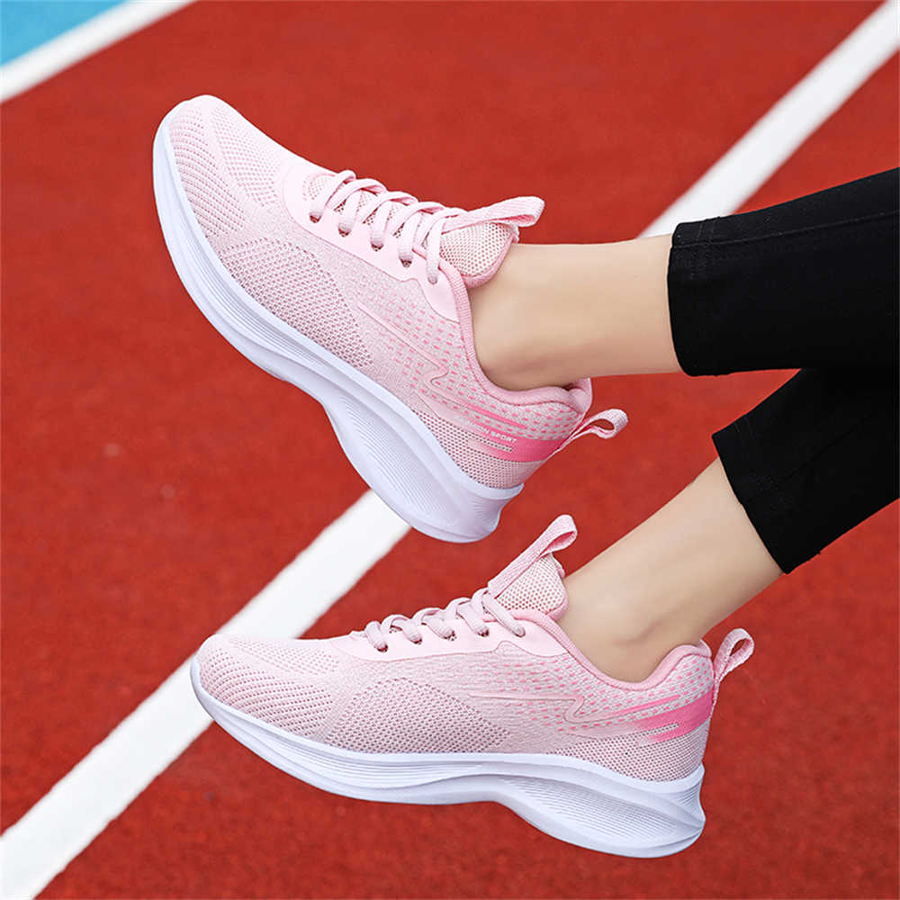 Fashion Fabric Knit Rock Shoes Mining Hiking Women's Shoes With Round Toe Sneakers Sport Tenids 2025summer Newest Beskete Tenix