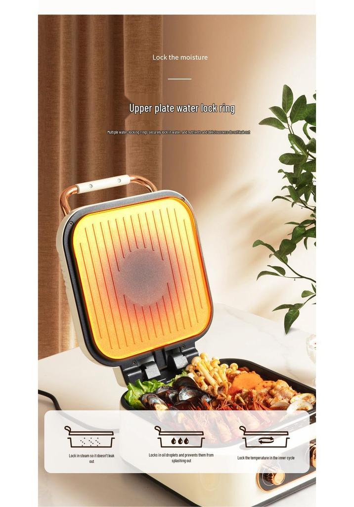 Electric Double-Sided Cake Maker & Grill: Multifunctional Deepened Griddle Pan with Pastry Feature - Ideal Gift