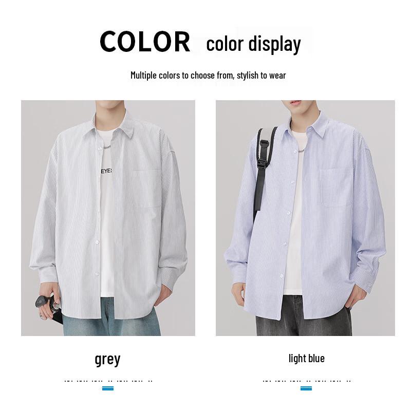 Jeanswest Men's Fashion Striped Long Sleeve Shirt