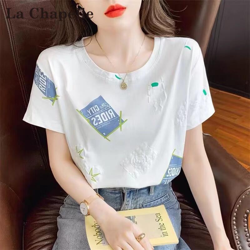La Chapelle Women s Plaid Short Sleeve T-Shirt XXL