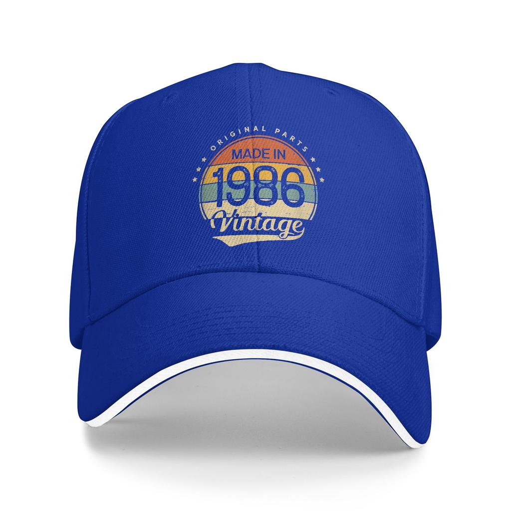 40th Birthday Classic Vintage 1986 Original Parts Sun Baseball Cap Summer Streetwear Trucker Hat Men Running  Baseball Caps