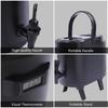 10L Portable Insulated Beverage Dispenser Stainless Steel Hot Cold Coffee Milk Server