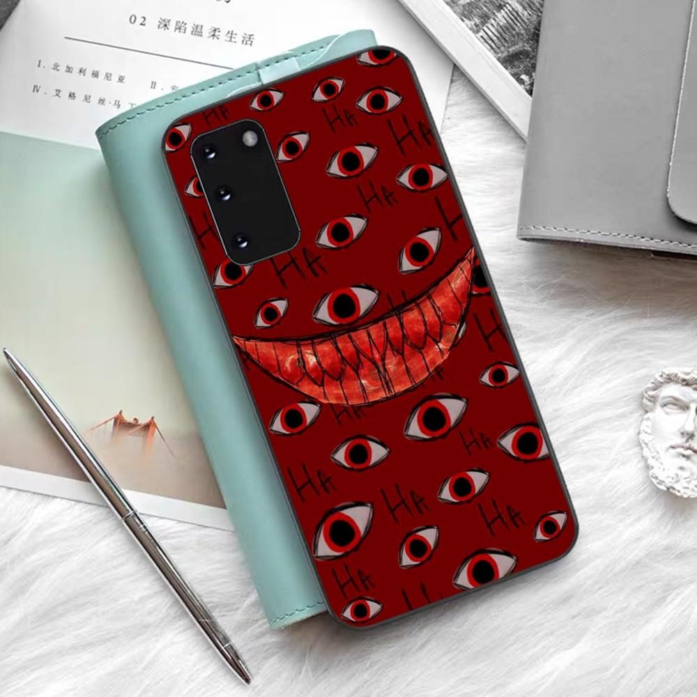 Spooky Scary Red Eye Pattern Phone Case For Samsung S 9 10 20 21 22 23 30 23 24 Plus Lite Ultra FE S10lite Fundas
