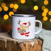 Snowman Deer Print Enamel Coffee Mugs Christmas Gifts New Year Party Wine Beer Juice Drink Tea Cups Mug Home Kitchen Drinkware