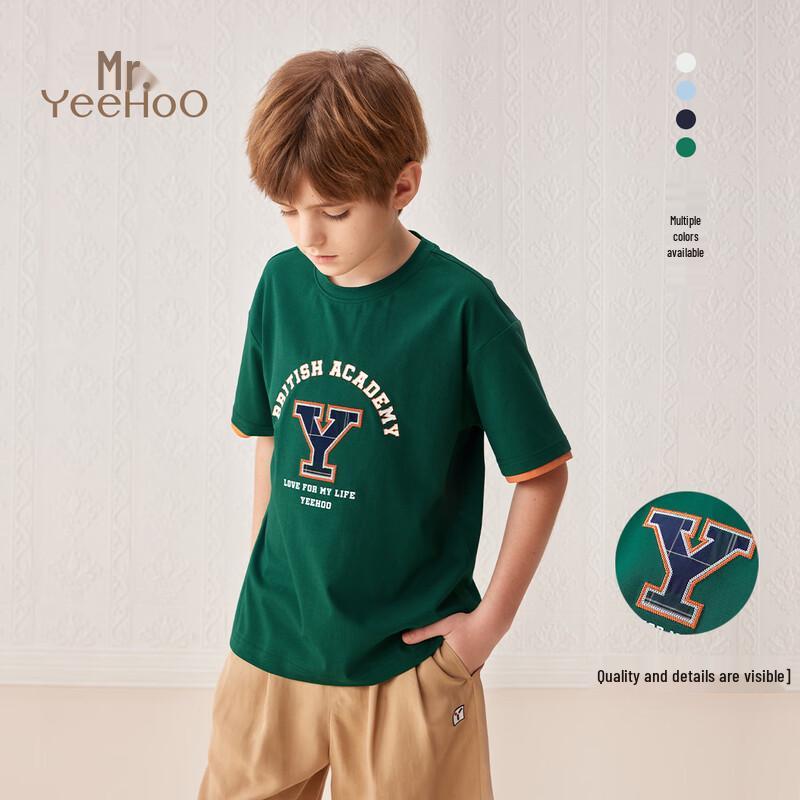 

YEEHOO Boys Short Sleeve Cotton Blend T-Shirt 130