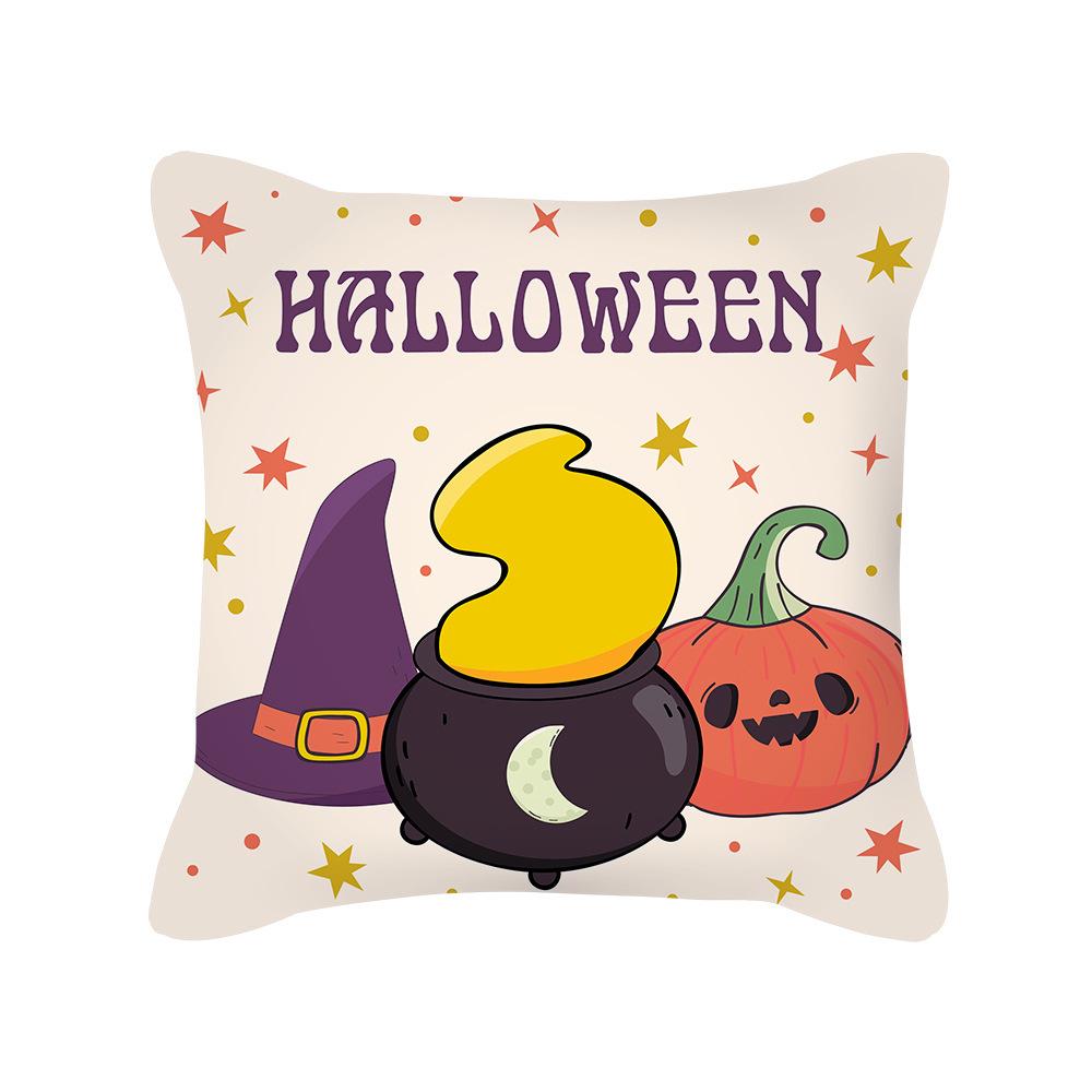 New Halloween Pillowcase Halloween Pillowcase Pumpkin Home Cushion Office Lumbar Backrest