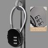 Password Lock, Wire Rope Flexible 3-Digit Combination Keyless Zinc Alloy Anti-Theft Lock for Helmets Car Baskets Luggage Wardrobes Travel Security