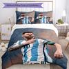 Messi Bedding Set Breathable Duvet Cover with Pillowcases Decorative Bed Linen for Bedroom Home Decoration Birthday Gift