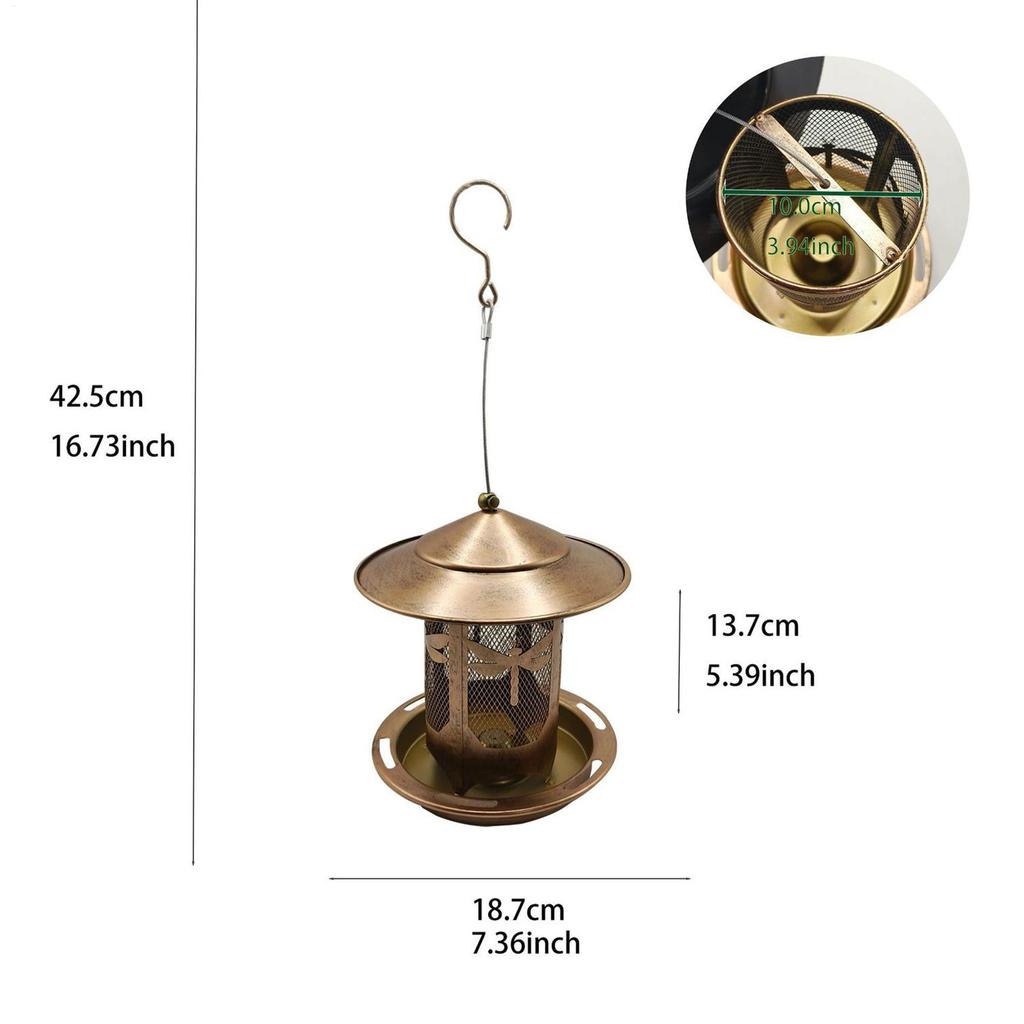 Bird Feeder Food Dispenser Squirrel-Proof Removable Base Hummingbird Feeder for Garden Yard Window Deck Pole Chicken Coop