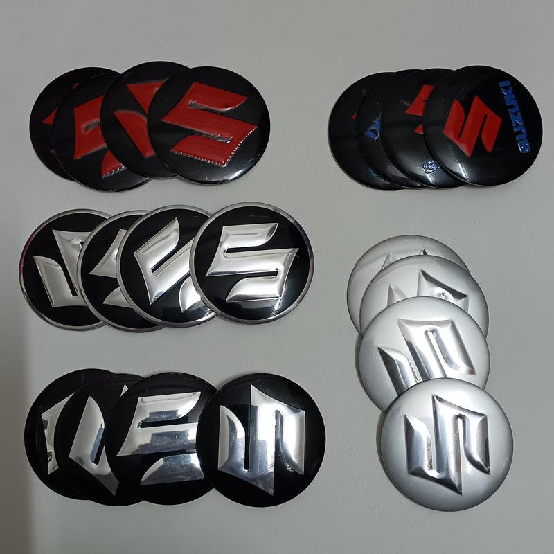 4Pcs Car Emblem Wheel Hub Center Cap Sticker Rim Badge Cover For Suzuki SX4 Swift Jimny Ignis Alto S-cross Vitara Celerio Across