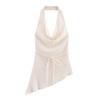 Zbzr Spring New Women Clothes Western Style Asymmetric Hanging Neck Top Draping Pants 0347302 0347303