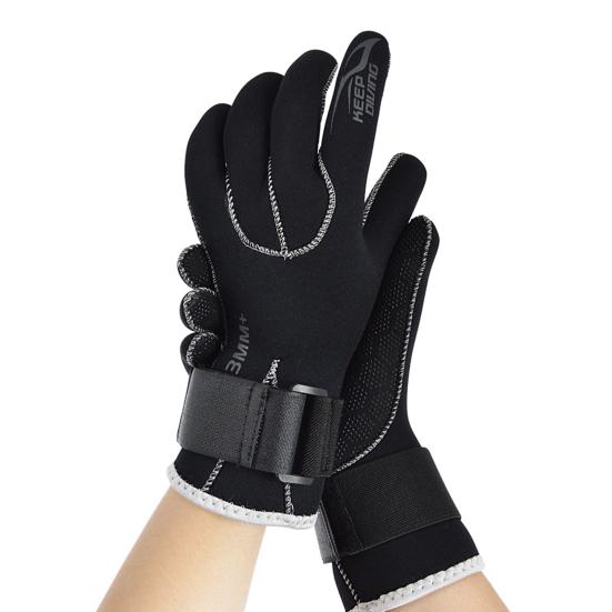 1 Pair Anti-slip Diving Gloves Widely Use Nylon Keep Warm Thick Snorkeling Mittens
