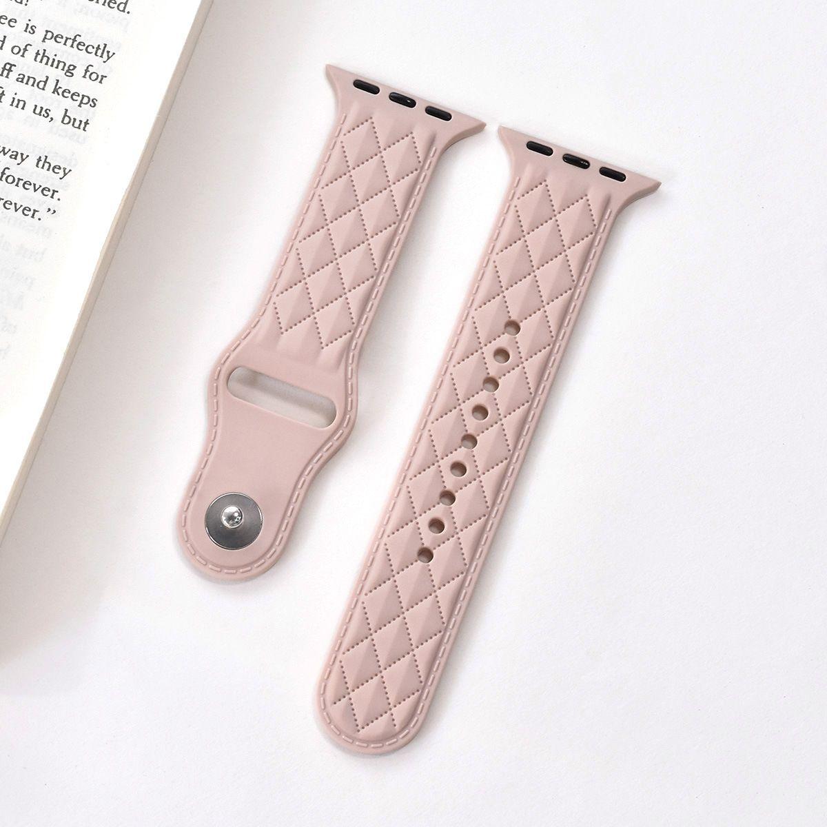 

Ремешок из силикона с бриллиантами для Apple Watch 9/8/7/6/5/4/3/2/1/se - мягкий силиконовый удобный ремешок для часов 49 мм 45 мм 44 мм 42 мм 41 мм 40 мм 38 мм 42/44/45/49mm