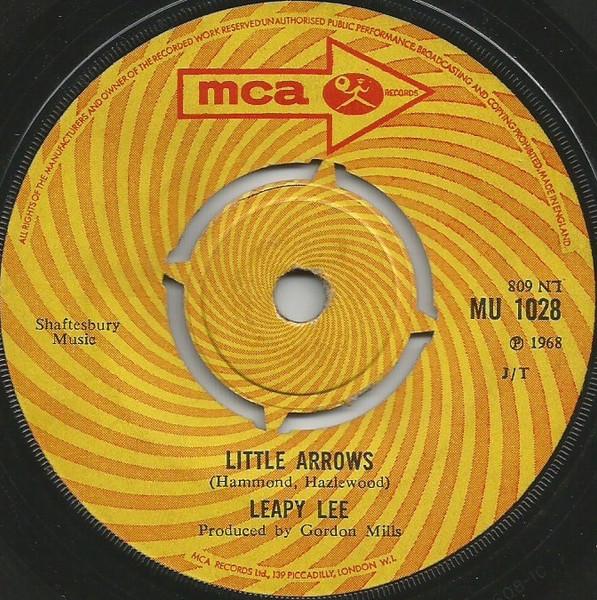 

7inch Record LEAPY LEE - Little Arrows MU1028 MCA Records 1968 UK Rock Used