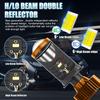 LED Headlight Mini Projector Lens Canbus Len Bulb Motor H4 Hi/Lo Beam 6500K White for Cars & Motorcycles DC12-24V