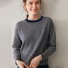 Women's Striped Cashmere Sweater - Loose Fit, Gentle Style for Autumn/Winter