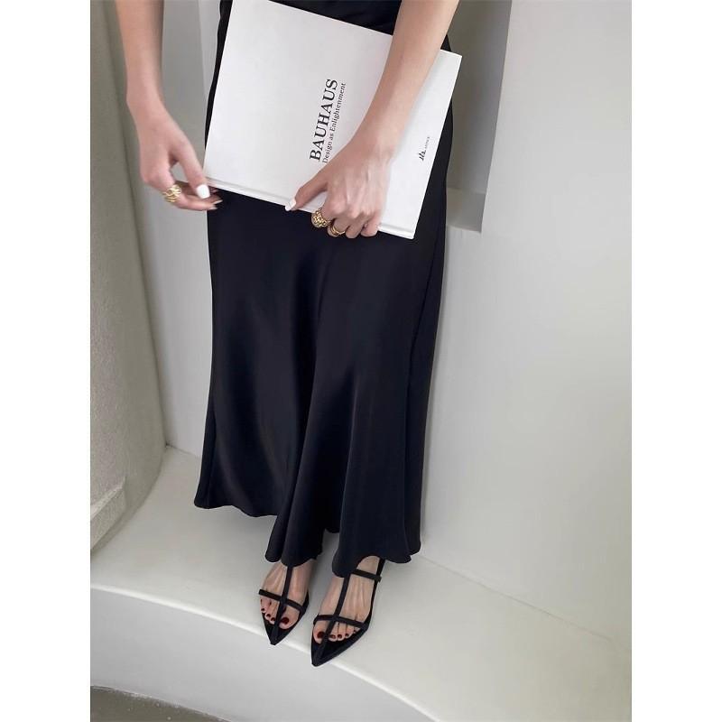 Korean version of pointed cross with outer slippers open-toed sexy beach shoes 2025 summer niche mid-heel wedge sandals