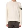 Logo Patch Crew Neck Long Sleeve Sweatshirt Men Sweatshirt Beige K1S156100023S0121-V0093